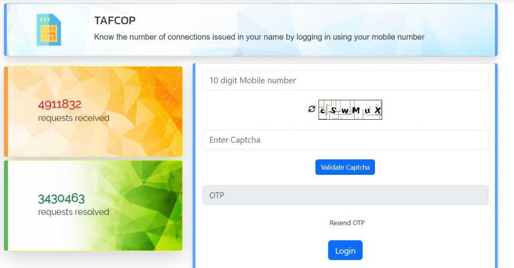 tafcop portal aadhar card link